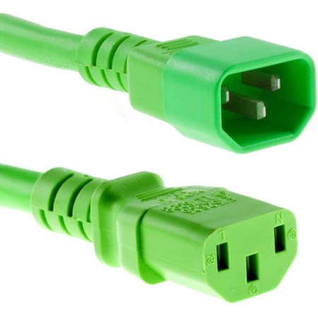 3Ft Green C13-C14 Pdu/ Server Ultra Flexible Power Cord, Svt, 10Amp,